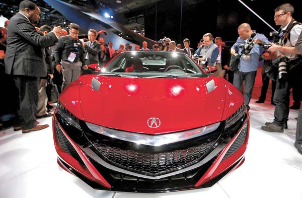 La presentación del Acura NSX, ayer en Detroit.