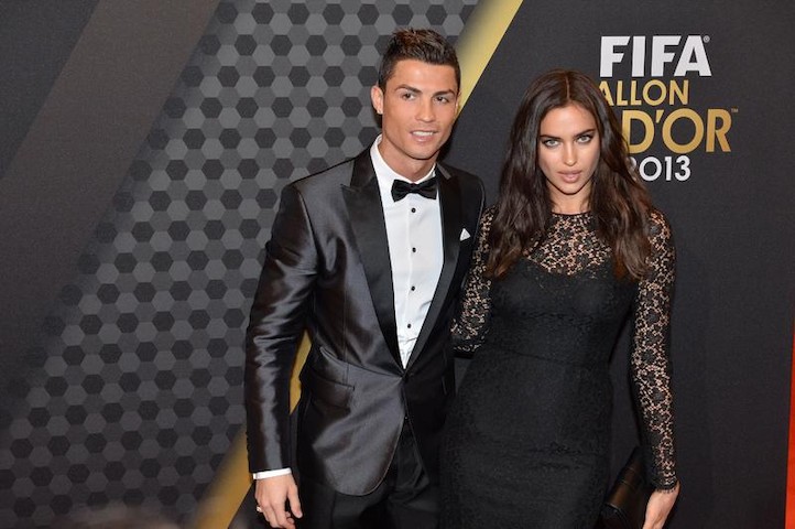 Cristiano Ronaldo e  Irina Shayk en el Balón de Oro de 2013 