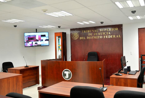 Están listas las salas de juicio oral que desde este viernes se utilizarán para juicios sobre delitos penales no graves en la Ciudad de México.
