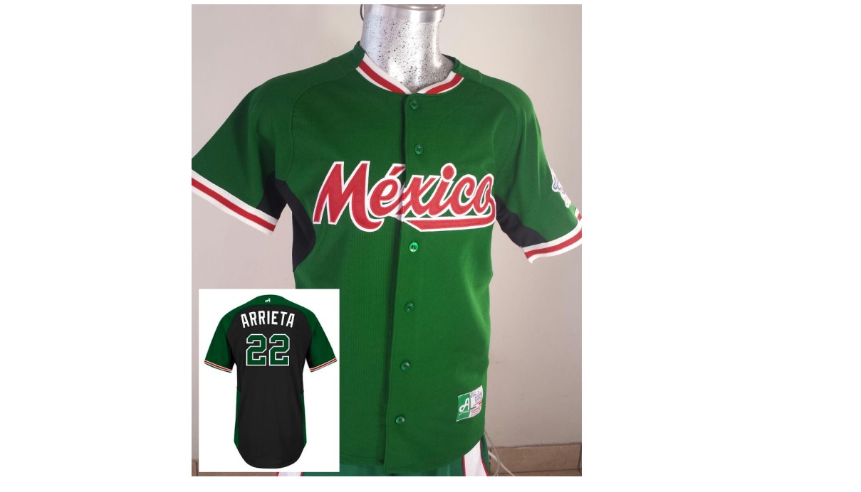 Uniforme verde del representativo mexicano en la Serie del Caribe 