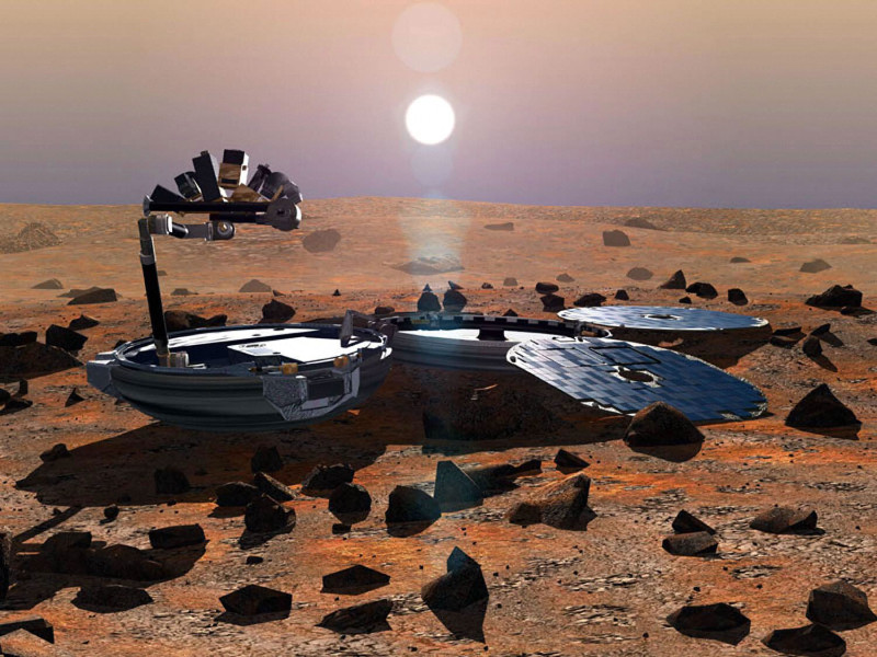 Imagen de folleto de la sonda Beagle 2.