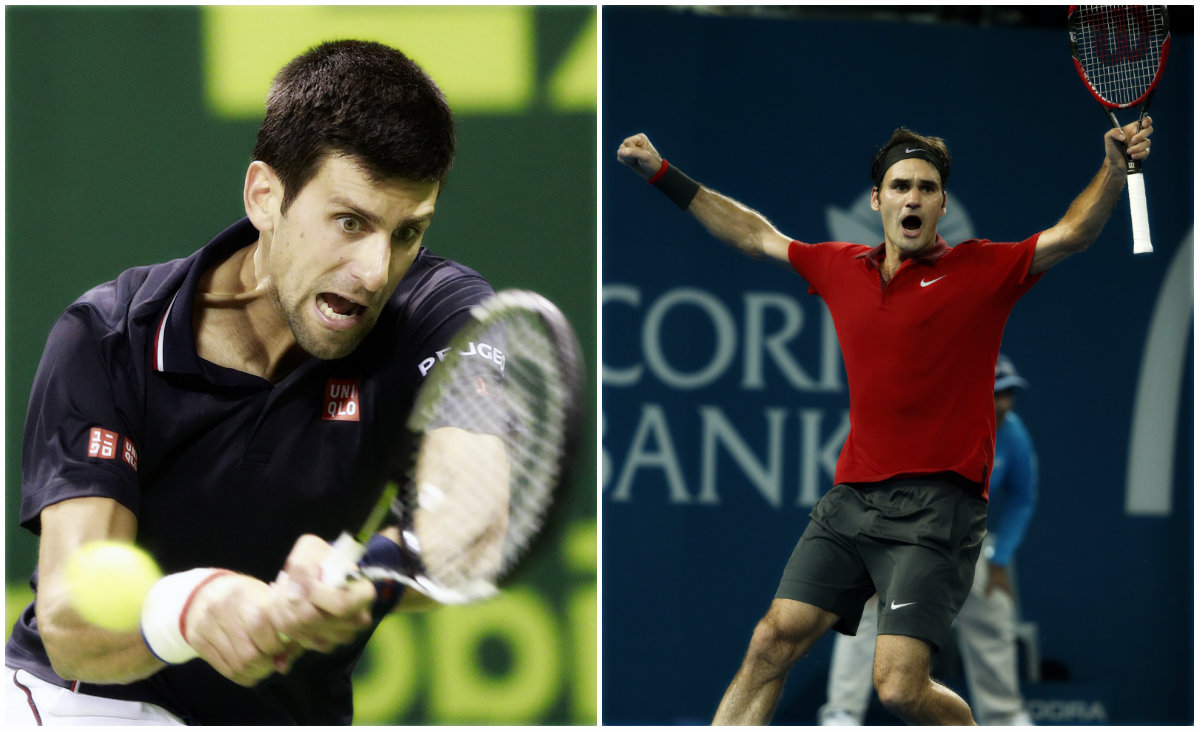 Novak Djokovic y Roger Federer, número uno y dos del mundo 