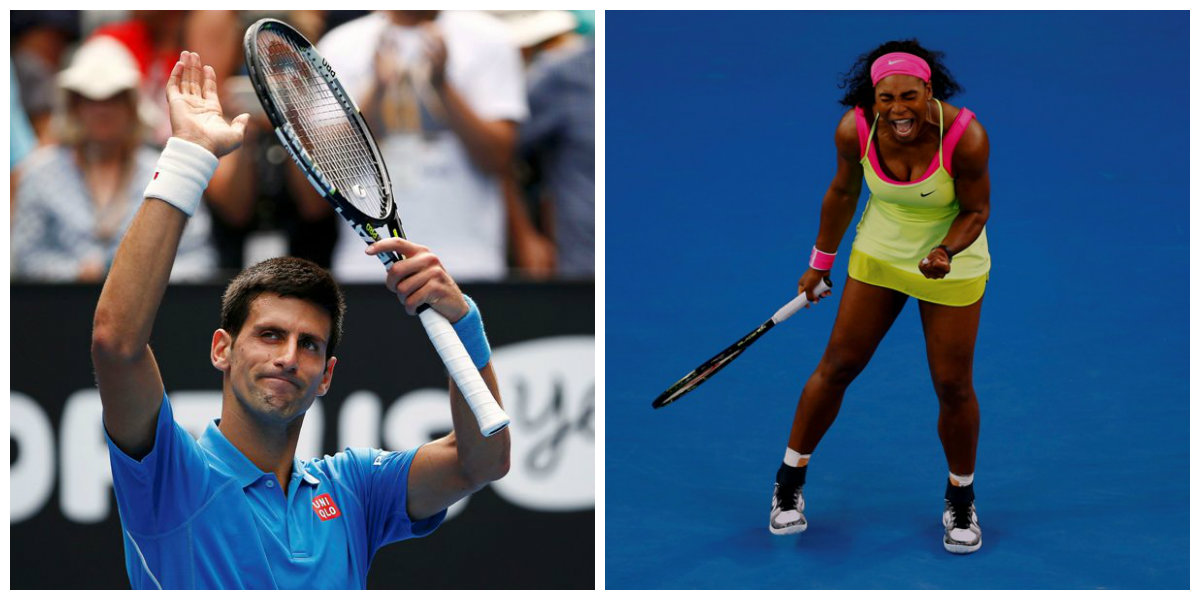 Novak y Serena se llevaron triunfos en Australia