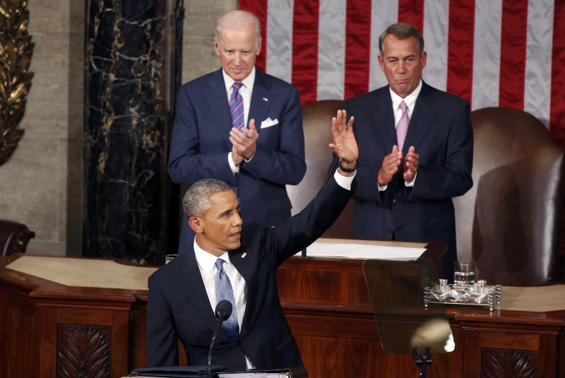 Se trata de la primera vez que Obama se dirige a un Congreso mayoritariamente Republicano.