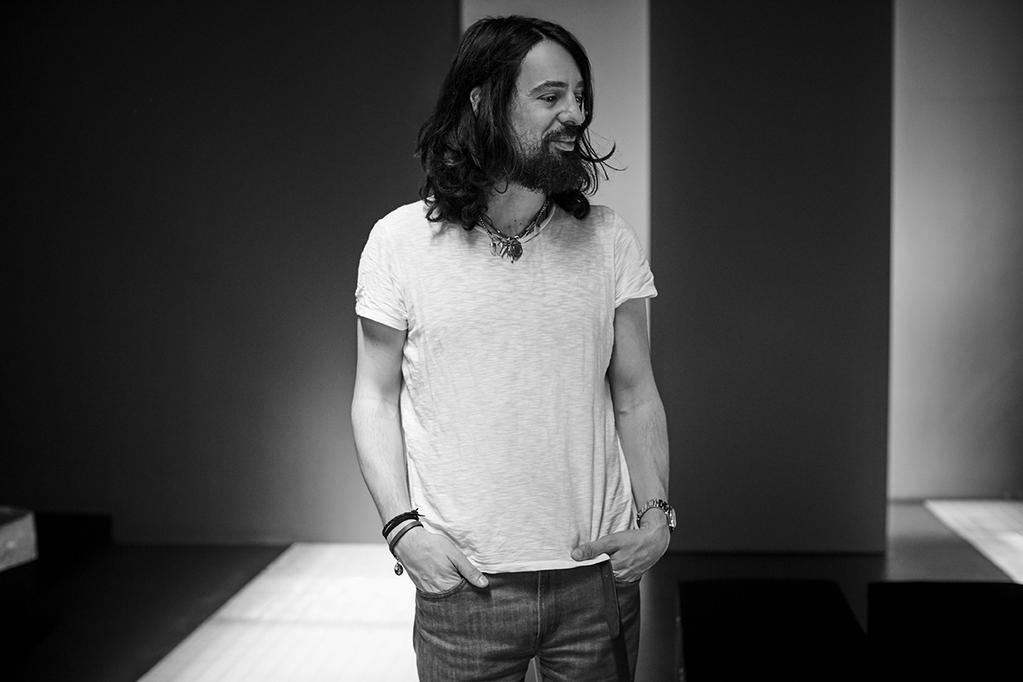 Alessandro Michele durante la presentación de la colección masculina de Gucci en Milán.