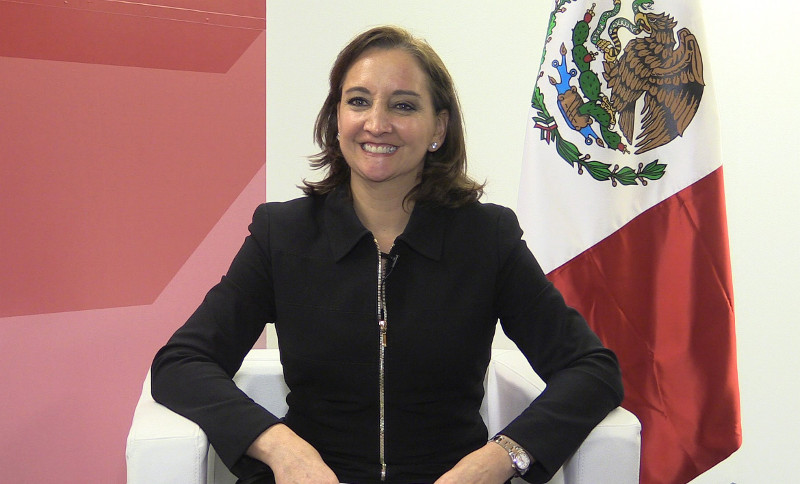Claudia Ruiz Massieu participó en el Foro Económico Mundial en Davos, Suiza.