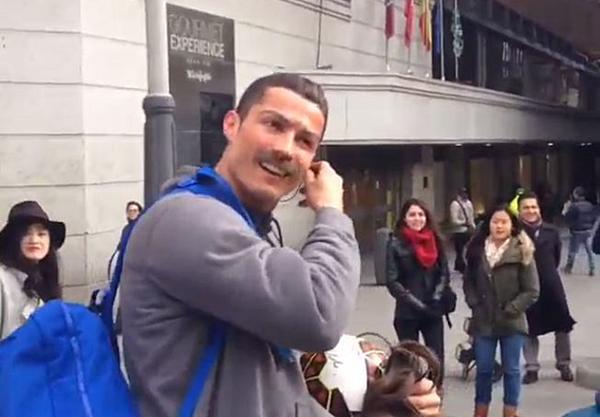 Cristiano en las calles de Madrid 