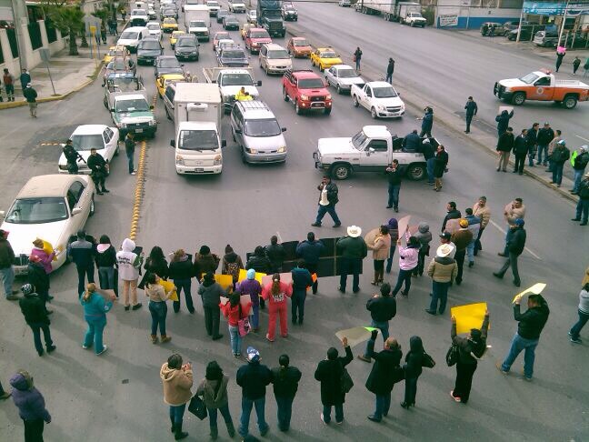 Bloqueo del periférico de Saltillo.