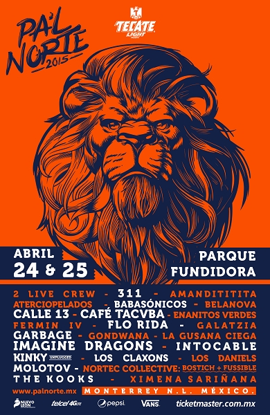 El festival Pa'l Norte se realizará el 24 y 25 de abril en el Parque Fundidora. 