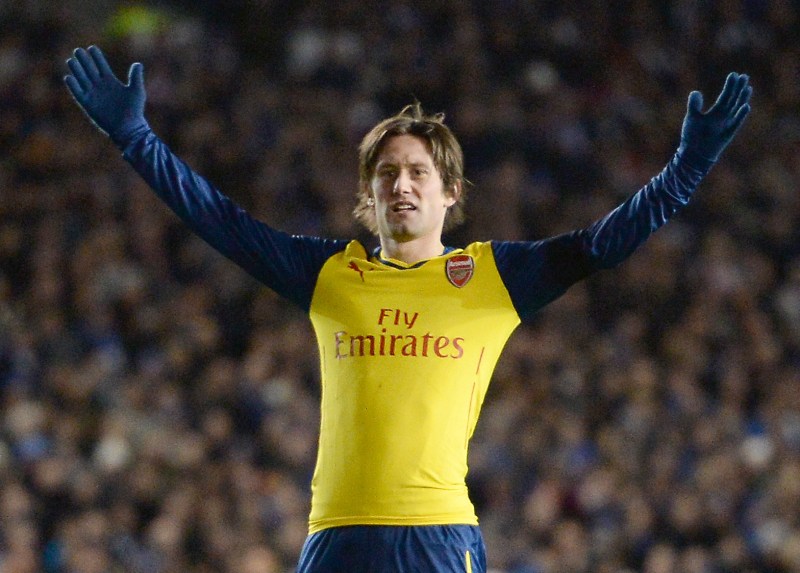 Tomas Rosicky anotó el gol del triunfo 