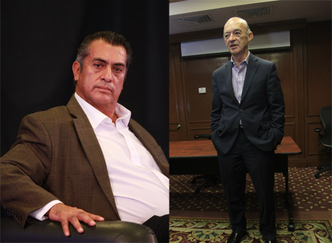 Jaime Rodríguez Calderón (izq.) y Fernando Elizondo Barragán (der.).