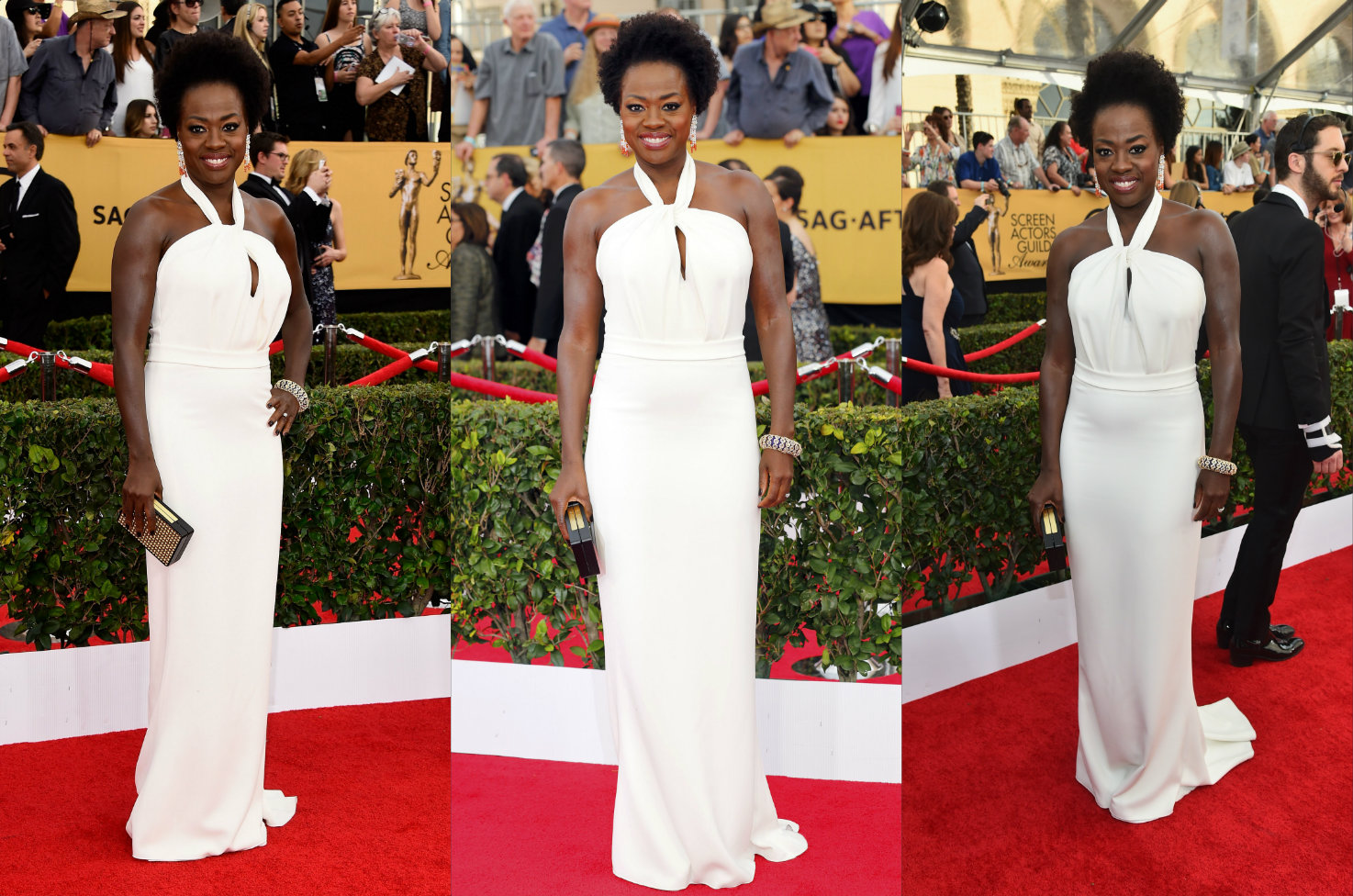 La protagonista de 'How to get Away With Murder', Viola Davis, portó un elegante vestido Max Mara.
