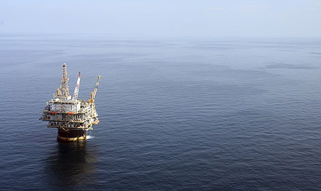 Una plataforma petrolífera estadunidense, en el Golfo de México