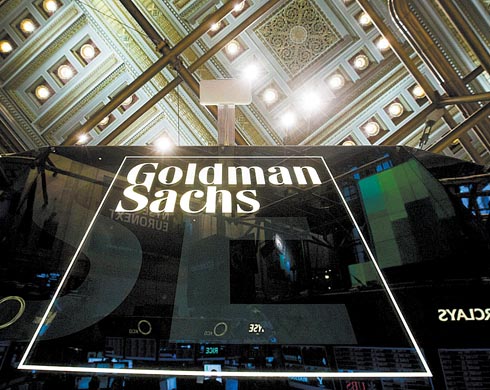 El logotipo de la institución financiera Goldman Sachs. 