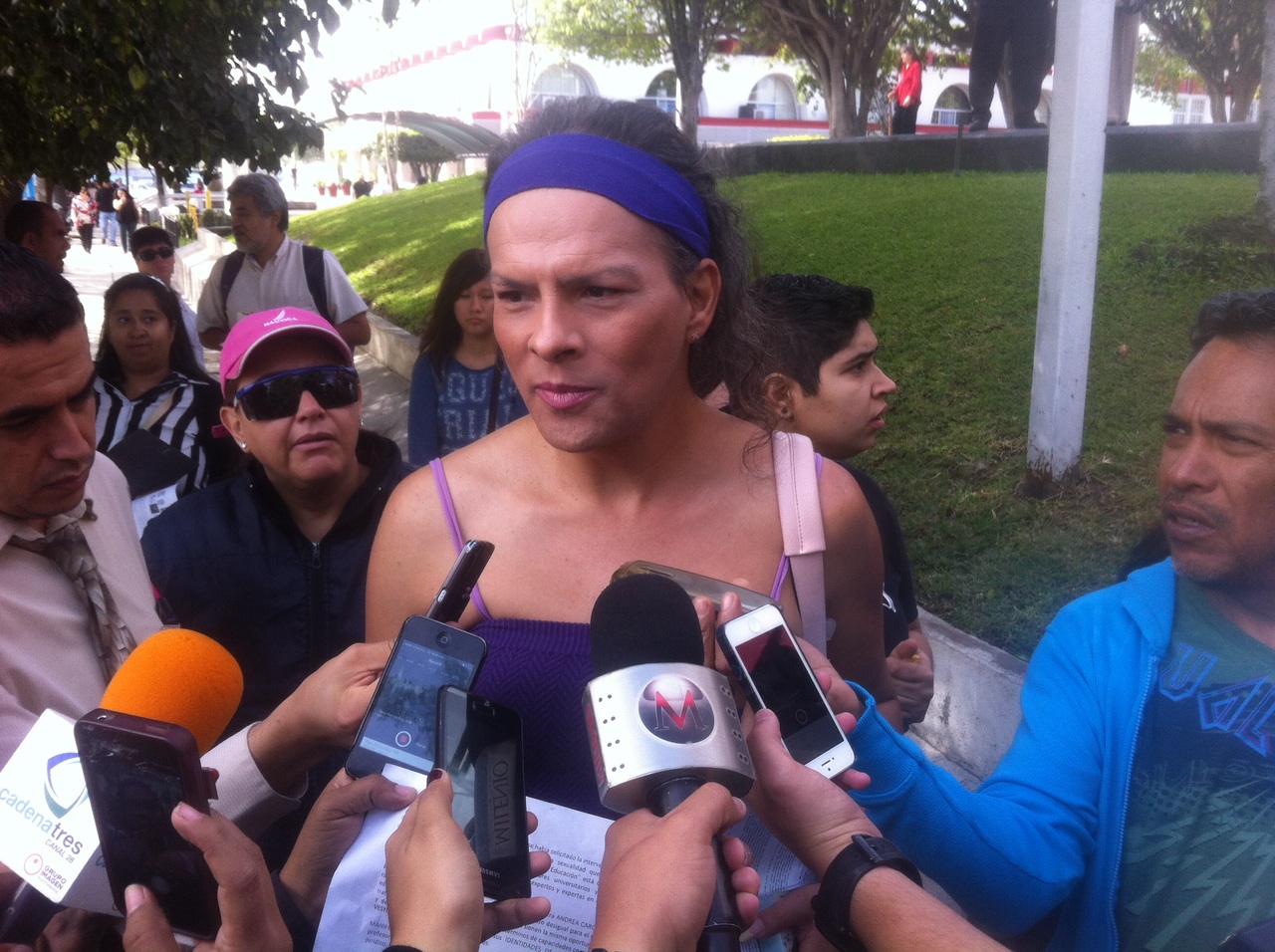Andrea Carolina también se presentó en la manifestación