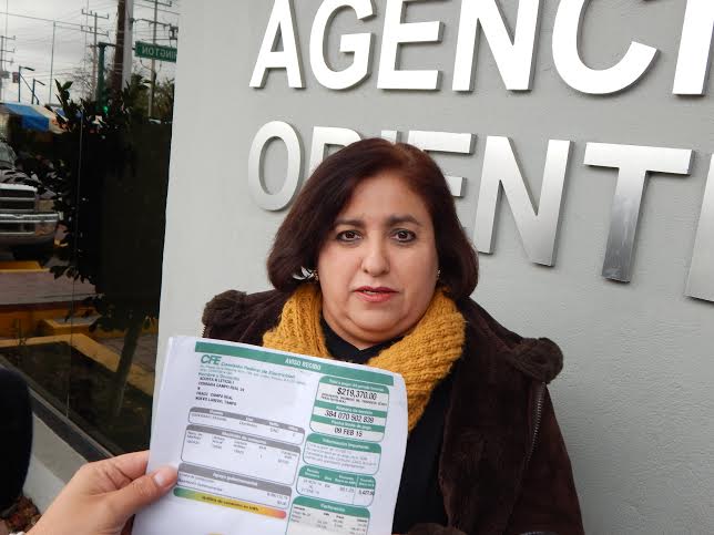 La ciudadana afectada, Leticia Acosta Núñez.
