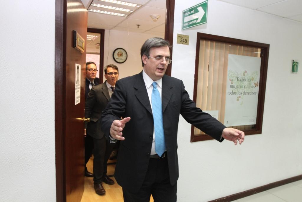 Marcelo Ebrard llegó a San Lázaro donde se discutirán los problemas de la Línea 12 del Metro 