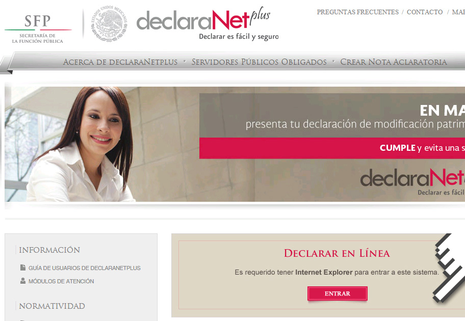 www.declaranet.gob.mx