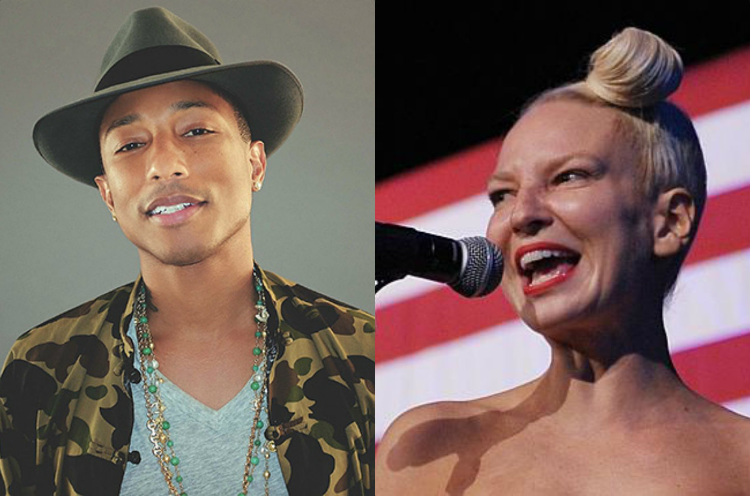 Pharrell Williams y Sia. 