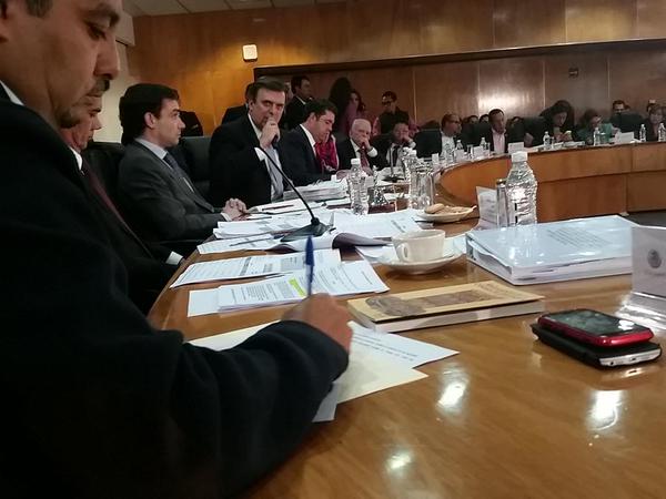 Marcelo Ebrard en reunión con la comisión especial de la Línea 12 del Metro en la Cámara de Diputados.