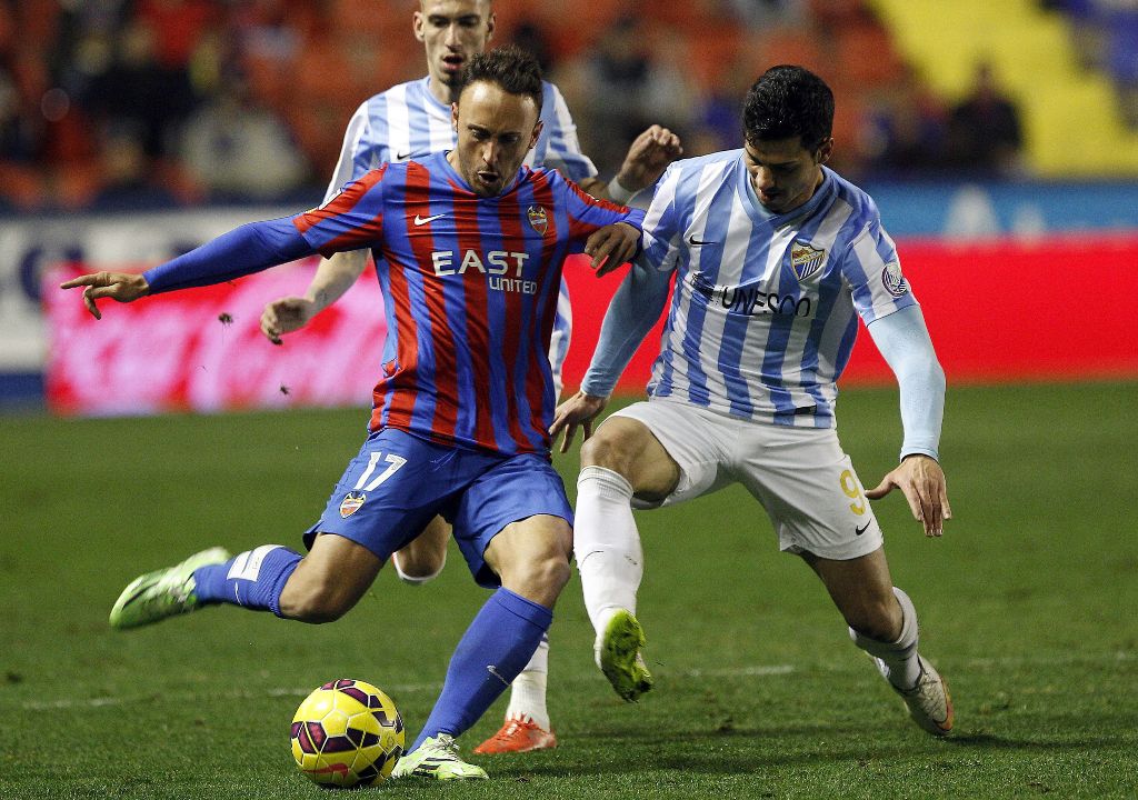 El Levante goleó 4-1 al Málaga, Ochoa no vio minutos de acción 