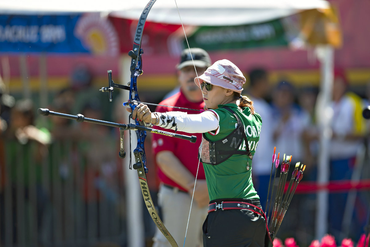 Aida Roman durante los Juegos Centroamericanos y del Caribe Veraruz 