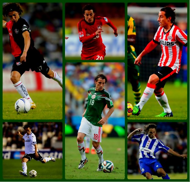 Andrés Guardado con sus diferentes equipos 