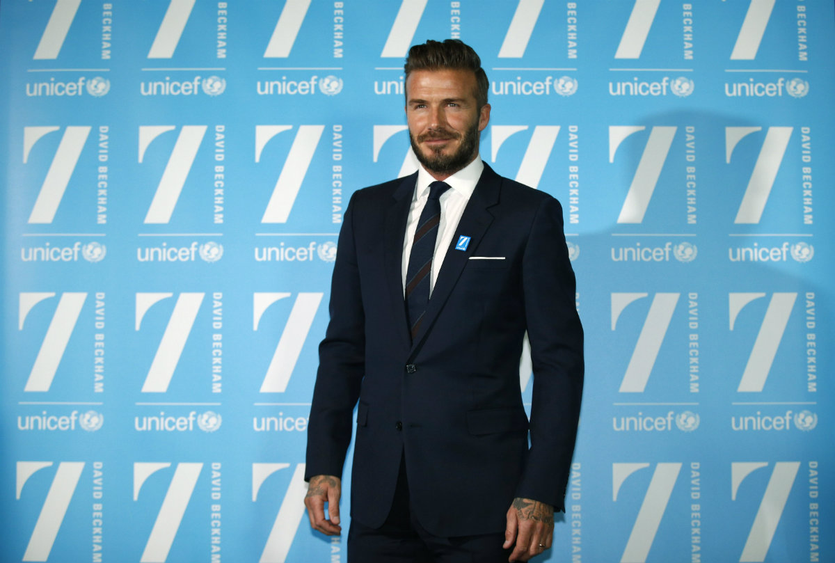 David Beckham en evento de la UNICEF 