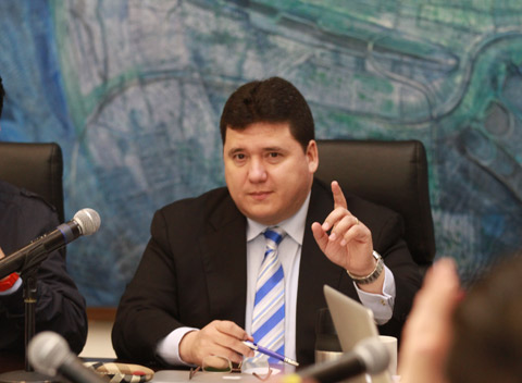 El alcalde de San Pedro, Ugo Ruiz. 