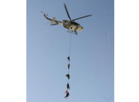 Los elementos militares dieron muestra de su trabajo.