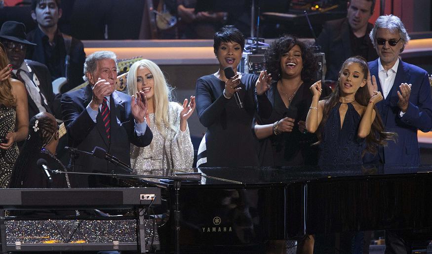Tony Bennett, Lady Gaga, Jennifer Hudson, Ariana Grande y Andrea Bocelli, entre otors. 