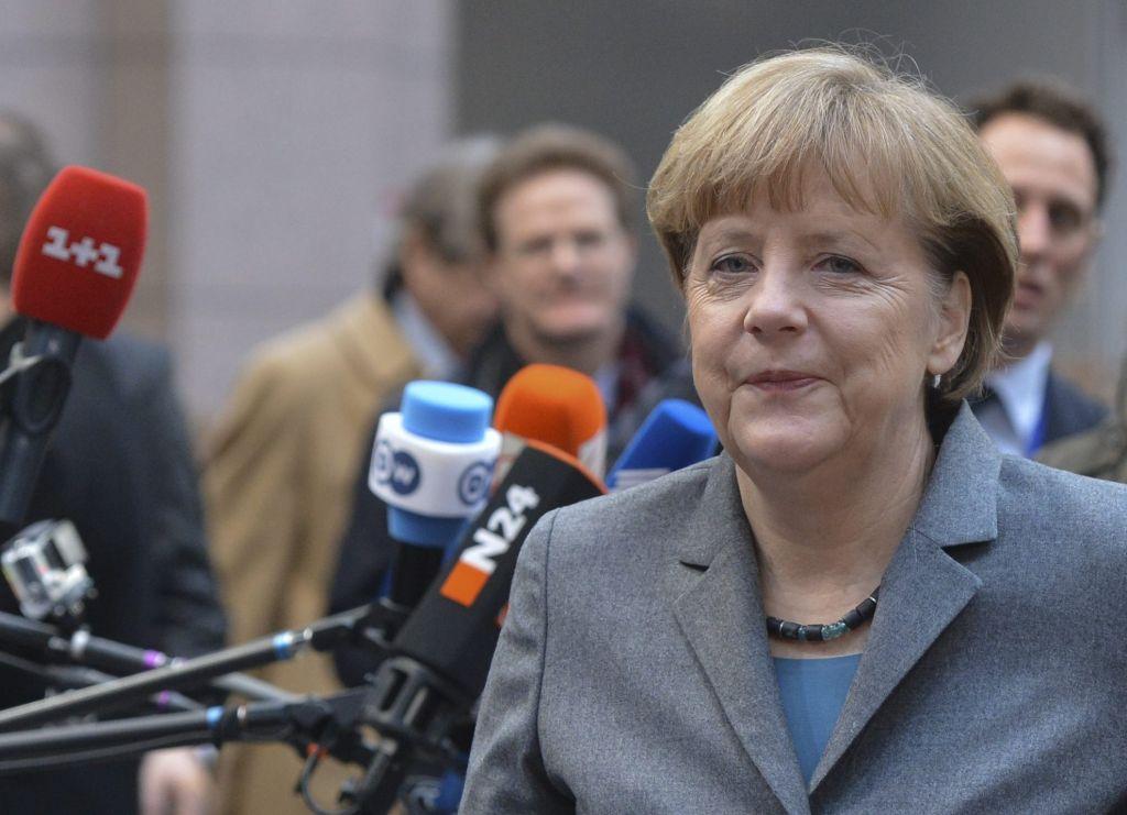 La canciller alemana, Angela Merkel, a su llegada a la cumbre de jefes de Estado y de Gobierno de la Unión Europea en Bruselas.