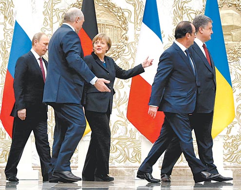 El palacio presidencial de Minsk fue el escenario del encuentro. 