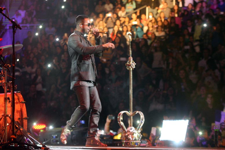 Romeo Santos se mostró muy complaciente.