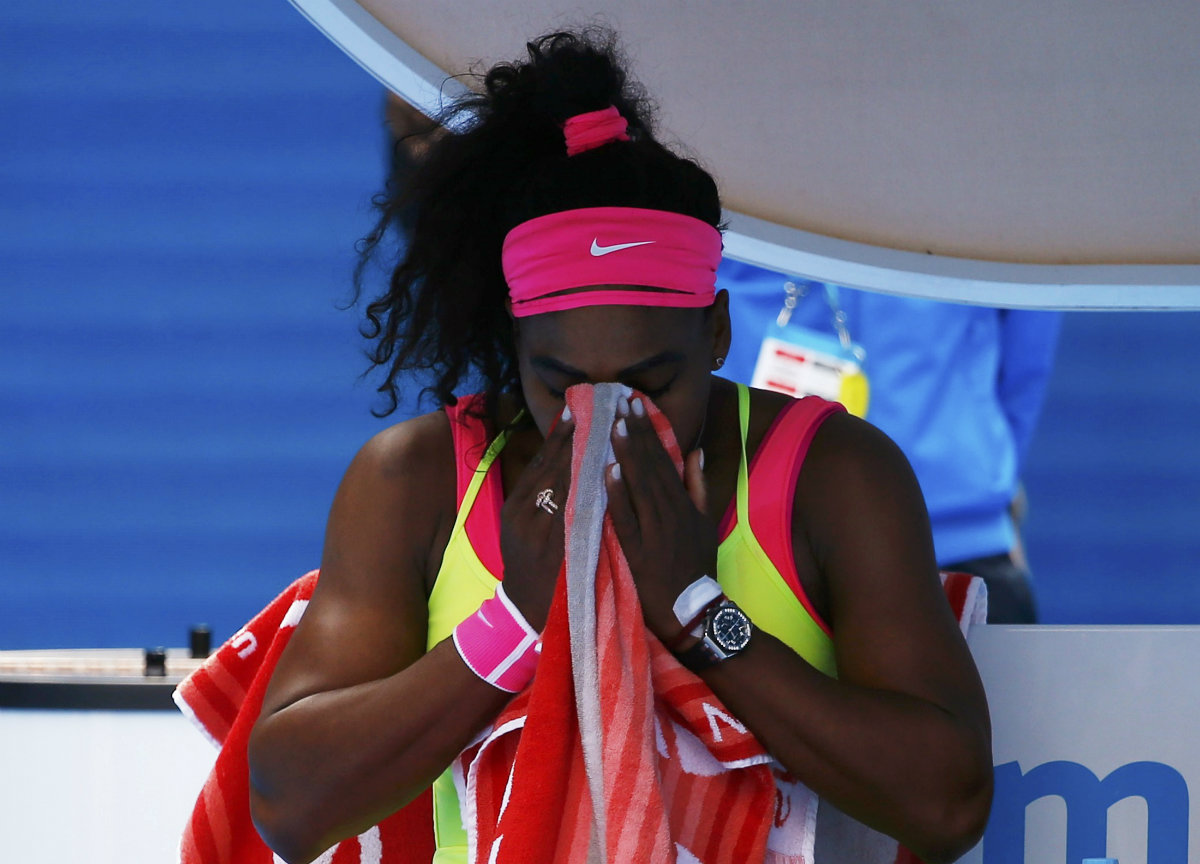 Serena Williams en la semifinal frente a Madison Keys en el Abierto de Australia 