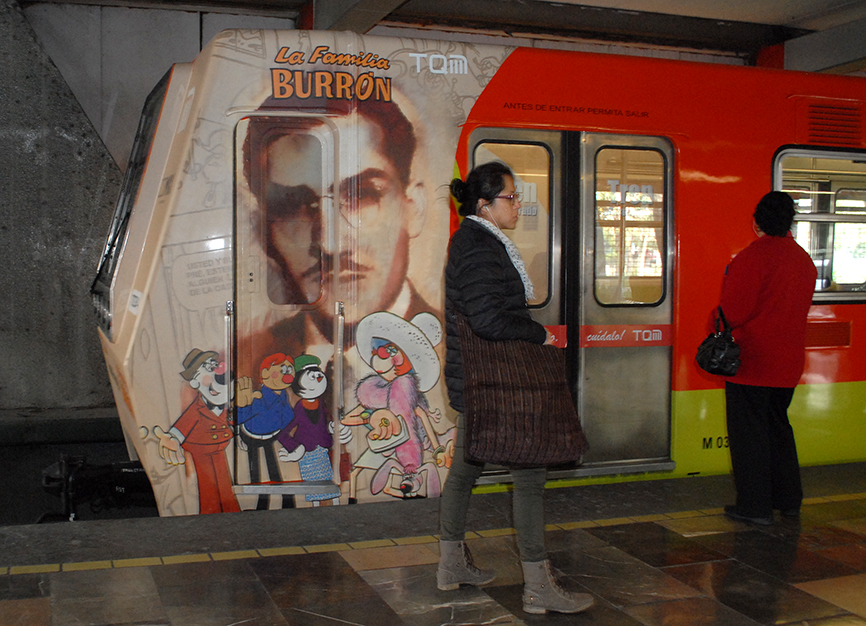 El Sistema de Transporte Colectivo Metro puso en circulación en la Línea 3 el tren recuperado número 19, que fue nombrado en honor al caricaturista Ga