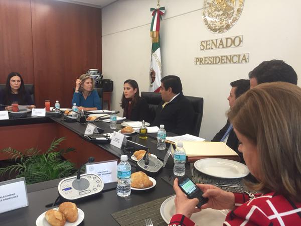 Comisiones dictaminadoras del Senado se reunieron con los comisionados del IFAI. 