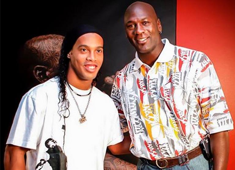 Ronaldinho y Michael Jordan