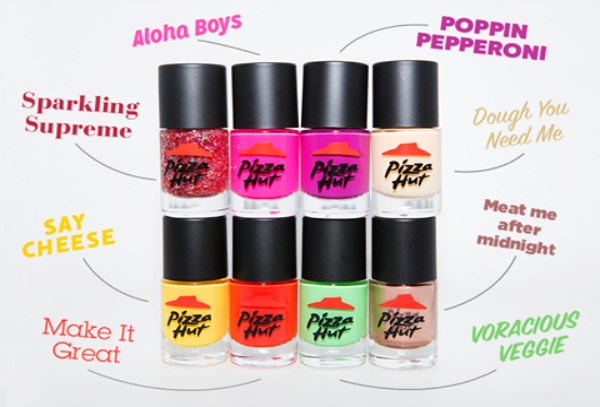 Los esmaltes de Pizza Hut.