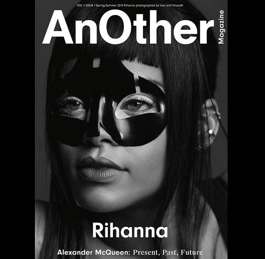 Rihanna en la portada de la revista. 