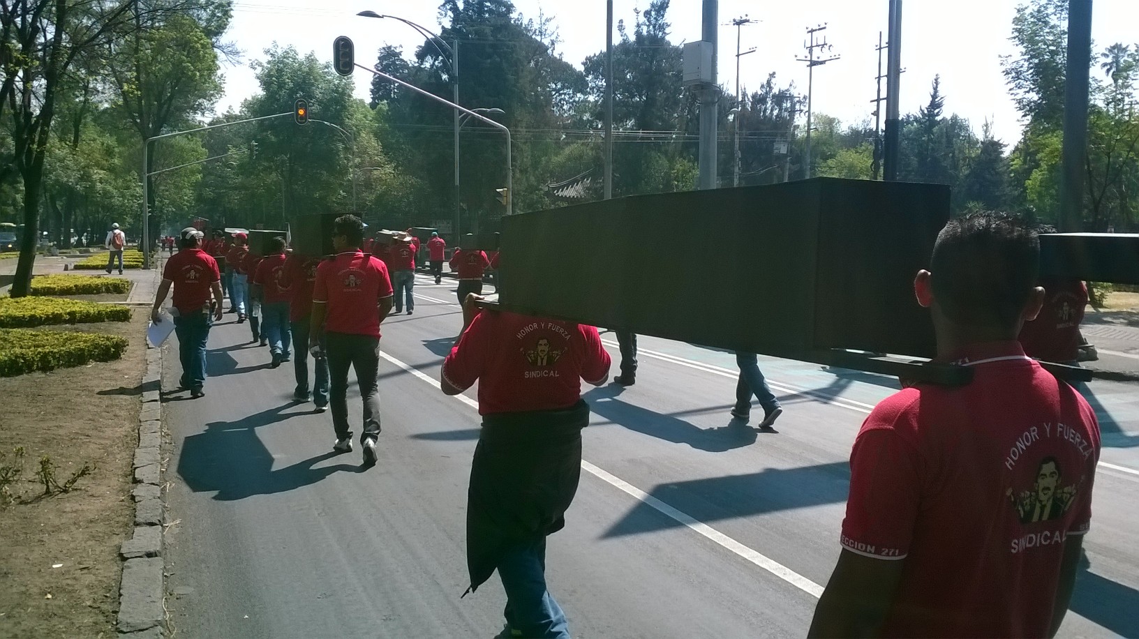 La marcha sobre Paseo de la Reforma.