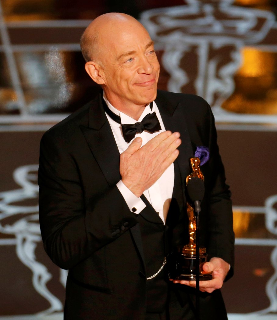 J.K. Simmons, ganador como Mejor Actor de Reparto por 'Whiplash'. 