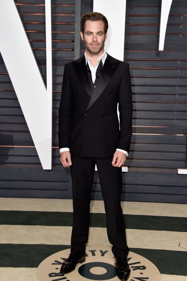 El actor Chris Pine a su llegada a la fiesta de Vanity Fair. 