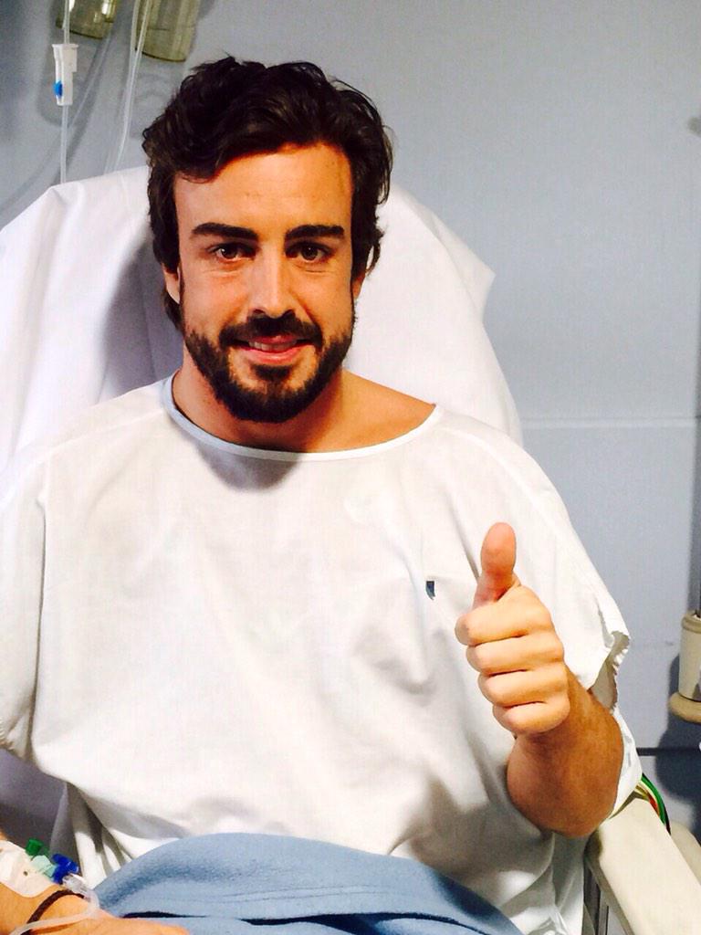 Fernando Alonso en el hospital 