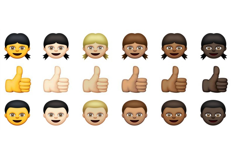 Los emojis tendrán 5 nuevos colores de piel.