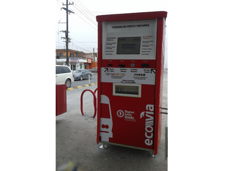 Maquinaria de preventa y recarga en ecovía.