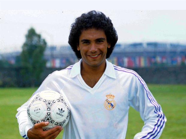 Hugo Sánchez, en sus tiempos con el Real Madrid  
