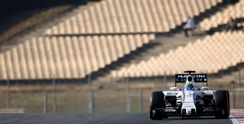 Felipe Massa en los ensayos 