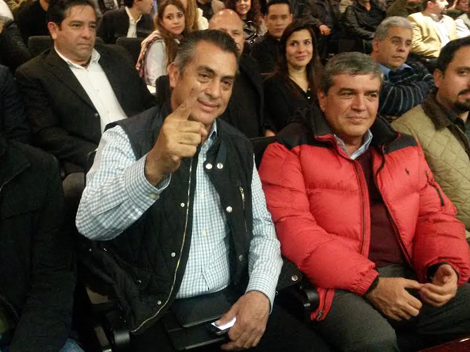 Jaime Rodríguez "El Bronco" y Lorenia Canavati en la CEE. 