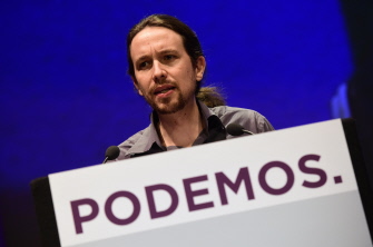 Pablo Iglesias, en su conferencia de prensa sobre el "Otro estado de la nación" en el "Círculo de Bellas Artes" de Madrid 